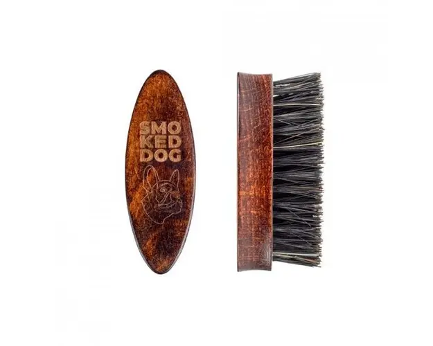 Perie de barba mica Smoked Dog din par 100% natural de mistret
