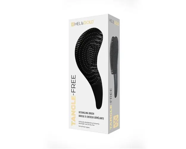 Perie de Par - Heli&#039;s Gold Tangle-Free Detangling Brush, 1 buc