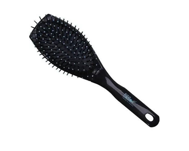 Perie de par plata Eurostil, din plastic, 1 buc