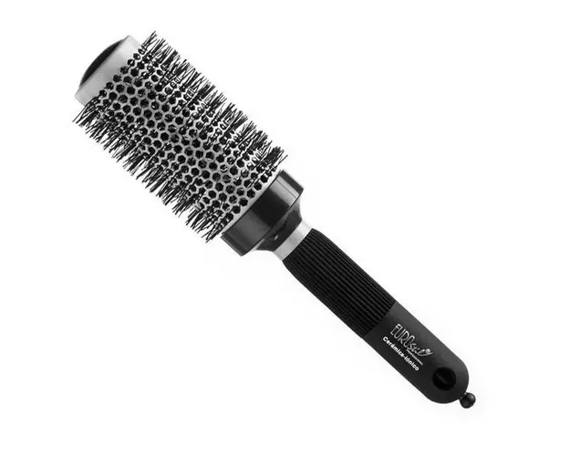 Perie de par rotunda Eurostil, din ceramica ionica, diametru 43 - 1 buc