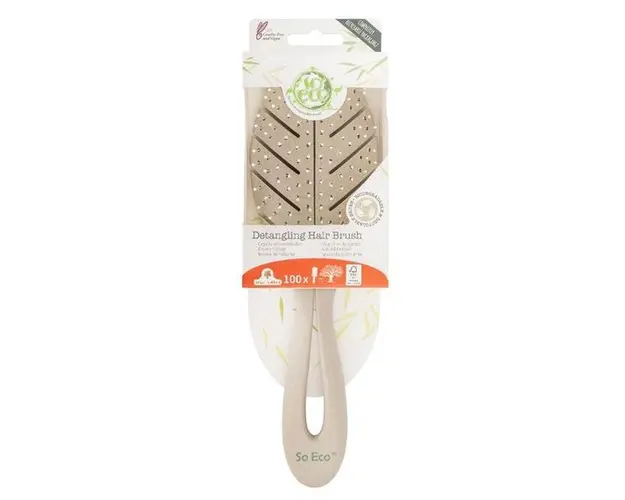 Perie Ecologica pentru Descurcarea Parului, Frunza - So Eco Cushioned Detangling Hair Brush, 1 buc