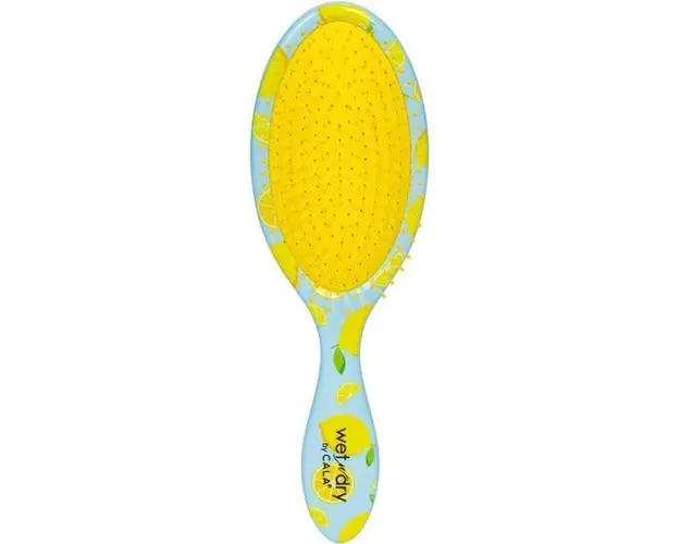 Perie pentru Parul Umed &amp; Uscat Cala Wet-n-Dry Hair Brush - Lemon