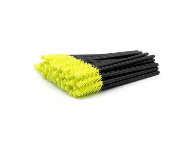 Perii pentru extensii gene de cauciuc set 50 buc - Green