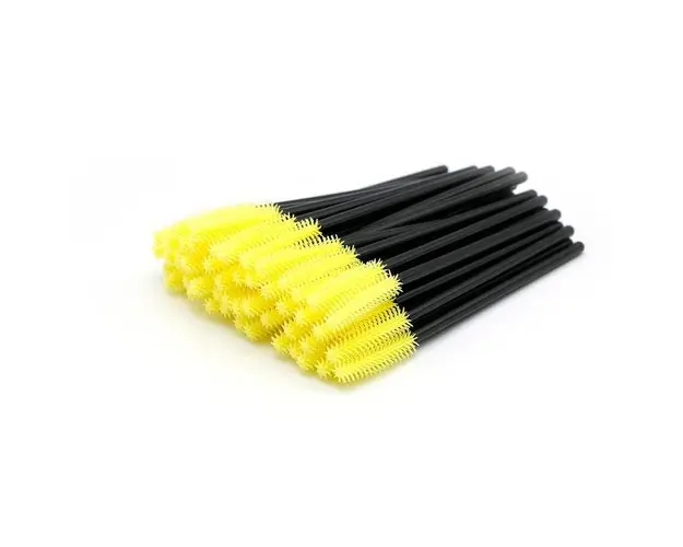 Perii pentru extensii gene de cauciuc set 50 buc - Yellow