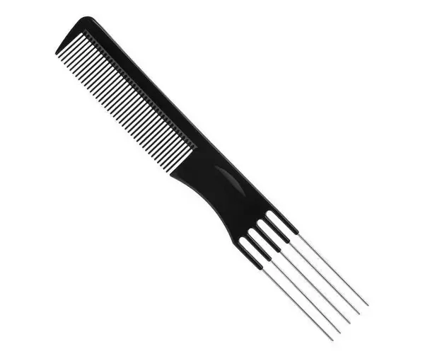 Pieptene profesional de par, cu 5 pini metalici 19.5 cm Eurostil