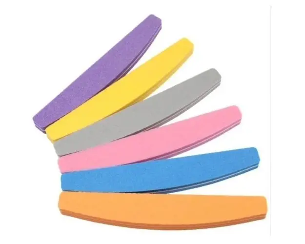Pila buffer refolosibila, semiluna 100/180, set 10 buc diferite culori 