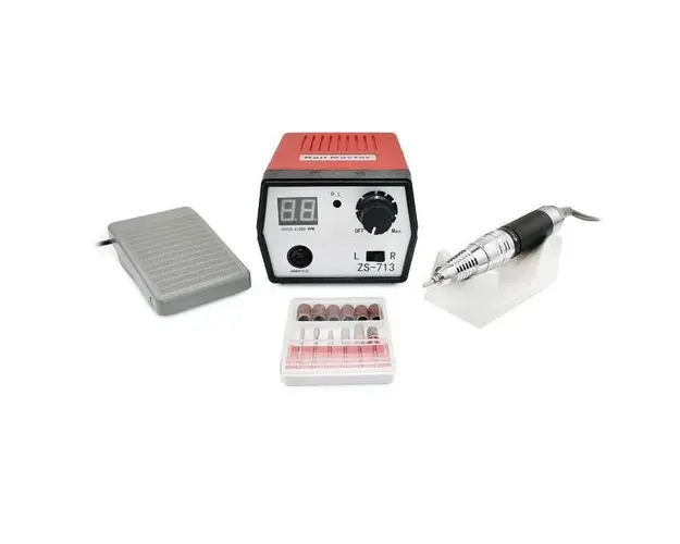 Pila electrica manichiura Nail Master, ZS-713, 65W, 35000 rpm, Rosu