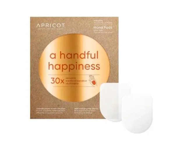 Plasturi antirid Apricot cu acid hialuronic pentru maini, reutilizabili, 30 tratamente, 2 buc