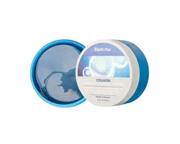Plasturi Hidratanti pentru Zona Ochilor Farmstay Collagen Water Full Hydrogel Eye Patch