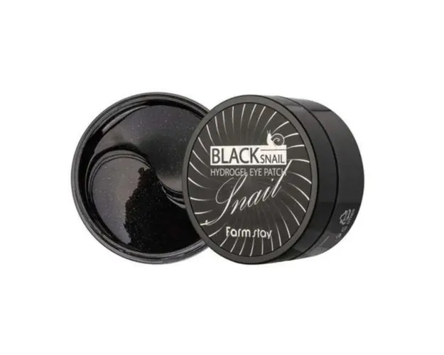 Plasturi Hranitori pentru Zona Ochilor cu Mucina de Melc Negru Farmstay Hydrogel Eye Patch, 90 g
