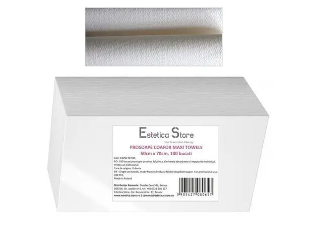 Prosoape Coafura Unica Folosinta Maxi 50x70cm, EST022, Set 100 bucati