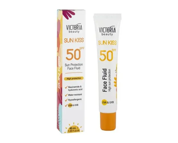 Protectie Solara pentru Fata Sun Kiss SPF 50, Victoria Beauty, 40 ml