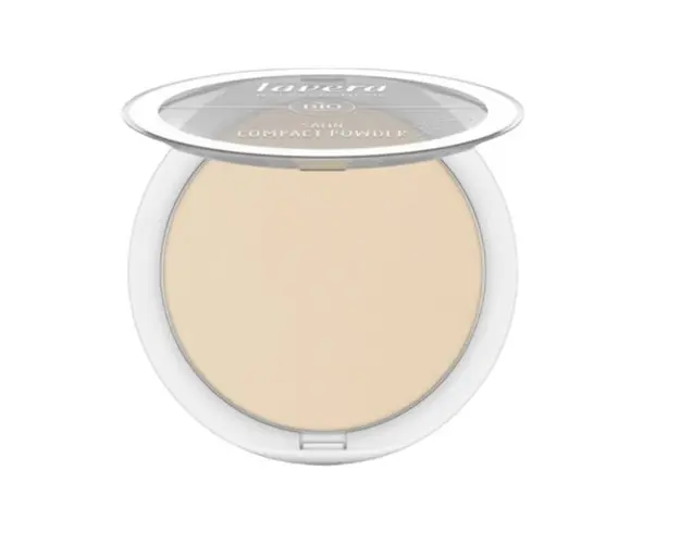 Pudra Compacta Bio - Lavera Satin Powder, nuanta Medium 02, 9.5 g