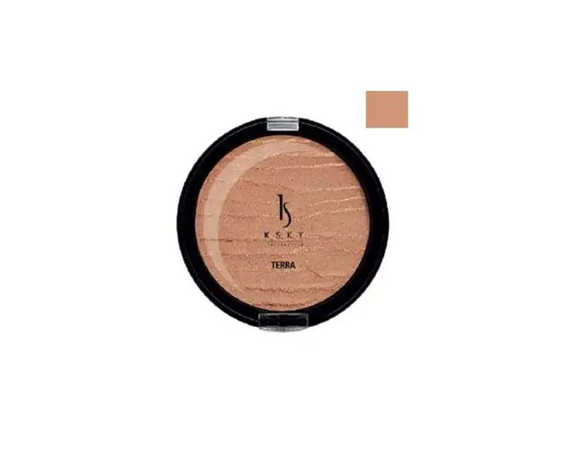 Pudra Compacta Bronzanta KS61 KSKy Terra, Nuanta KS 615 Sable Bronze Tres Nacre, 25 g
