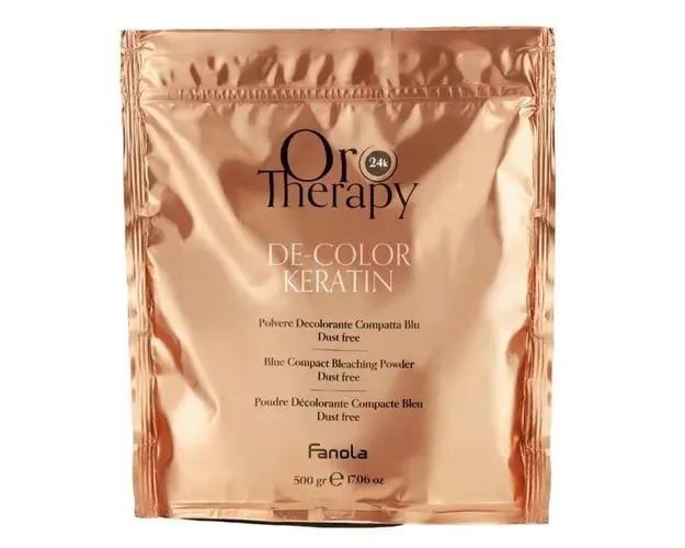 Pudra Decoloranta Compacta Fanola Oro Therapy De-Color Keratin, 500g