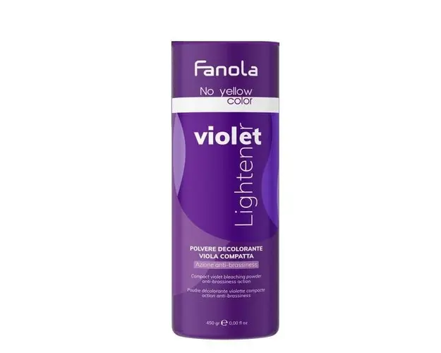 Pudra Decoloranta cu Pigmenti VIoleti - Fanola No Yellow Collor Violet Lighten, 450 g
