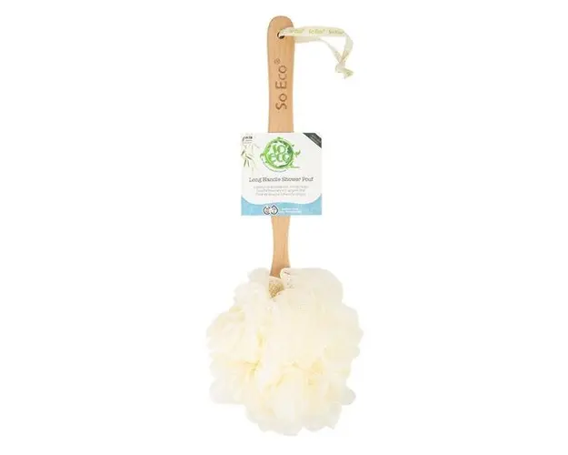 Puf Ecologic pentru Dus, cu Maner Lung - So Eco Long Handle Shower Pouf, 1 buc