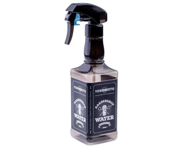 Pulverizator pentru Frizerie din Plastic Dur Yoshimoto, negru, 500 ml