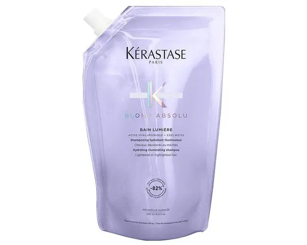 Rezerva Sampon Hidratant Iluminator pentru Par Blond - Kerastase Blond Absolu Bain Lumiere Hydrating Illuminating Shampoo Refill, 500 ml