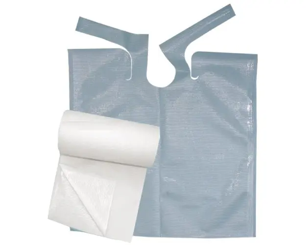 Rola Bavete Cosmetice Albe - Prima Nursing Bib with Ties Roll 61 x 53 cm