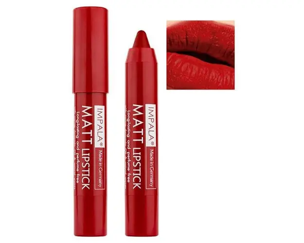 Ruj Creion Buze Mat cu Persistenta Indelungata Impala Matt, nuanta 01 Red Chilli