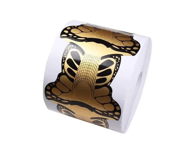 Sabloane unghii Fluture Gold 300 buc