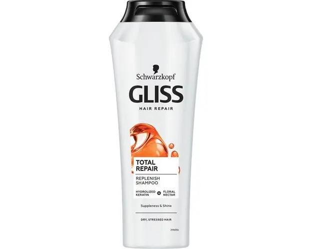 Sampon Reparator pentru Par Uscat si Deteriorat - Schwarzkopf Gliss Hair Repair Total Repair Replenish Shampoo for Dry, Stressd Hair, 250 ml