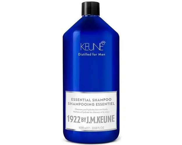 Sampon 2 in 1 pentru Toate Tipurile de Par - Keune Essential Shampoo Distilled for Men, 1000 ml