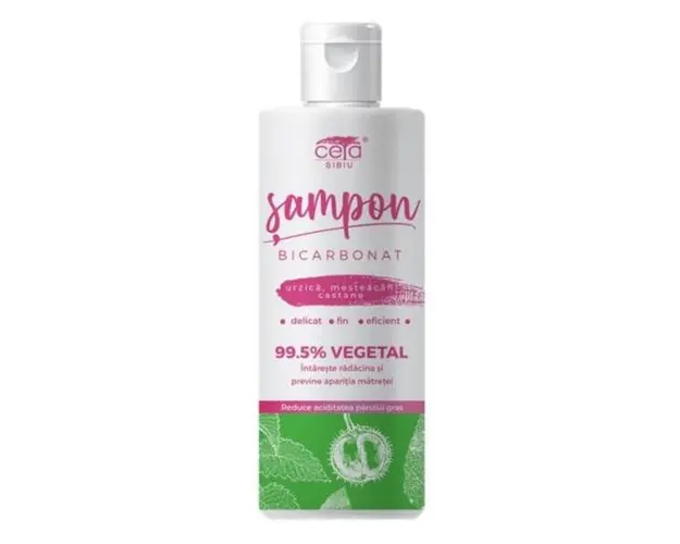 Sampon 99.5% Vegetal cu Bicarbonat, Urzica, Mesteacan si Castane - Ceta Sibiu, 200 ml