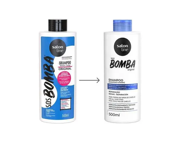 Sampon, accelerare crestere, S.O.S Bomba, Salon Line, 500 ml