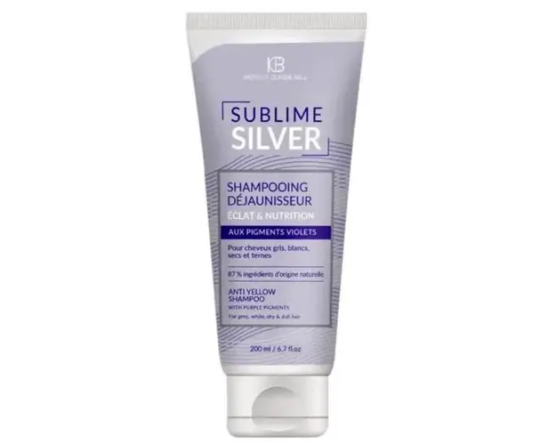 Sampon anti-ingalbenire pentru par grizonat, alb, uscat sau tern - Sublime Silver Shampooing D&eacute;jaunisseur ICB, 200 ml