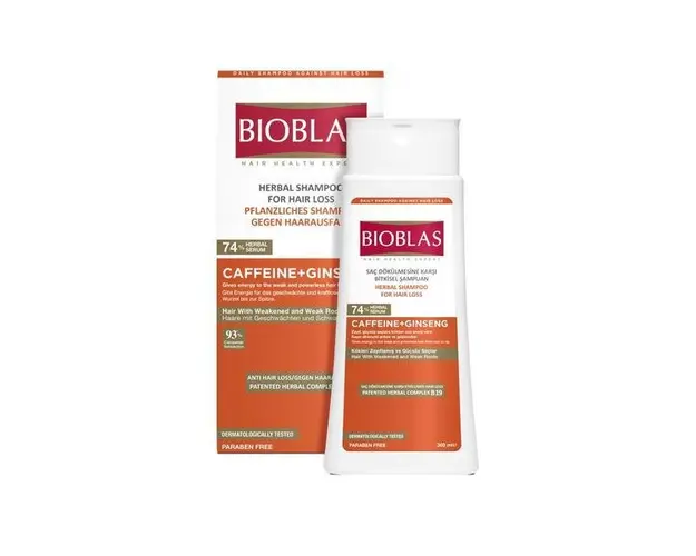 Sampon anticadere Bioblas cafeina+ginseng pentru par fragil, 360 ml