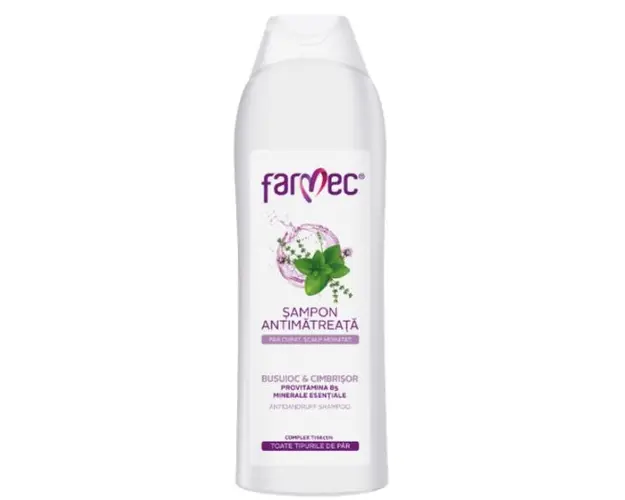 Sampon Antimatreata cu extract de Busuioc si Cimbrisor Farmec, 400ml