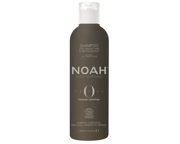 Sampon Bio Purificator cu Ulei Esential de Menta pentru Par si Scalp Gras - Noah, 250 ml