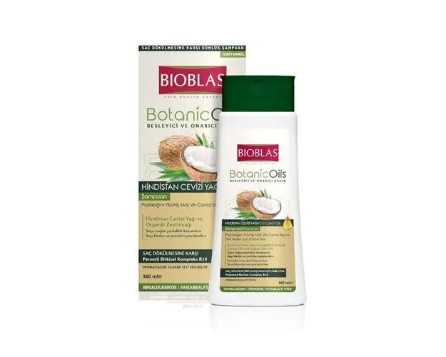 Sampon Bioblas Botanic Oils cu ulei de cocos pentru par tern si lipsit de vitalitate, 360 ml