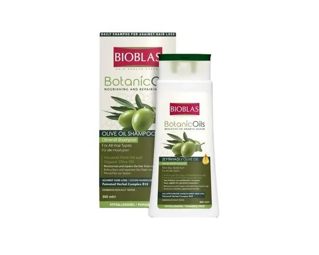 Sampon Bioblas Botanic Oils cu ulei de masline pentru par uscat si deteriorat, 360 ml