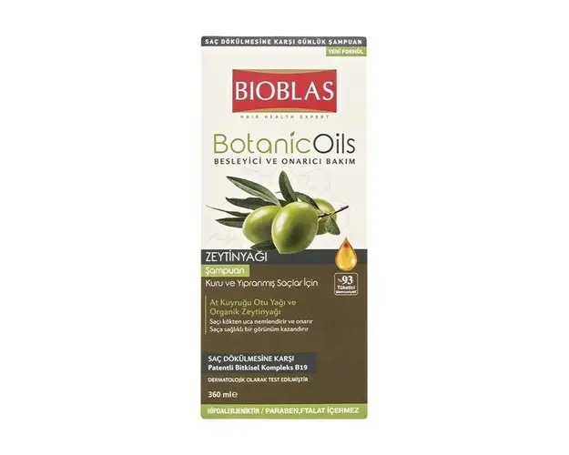 Sampon Bioblas Botanic Oils cu Ulei de Masline pentru Par Uscat si Deteriorat, 360 ml