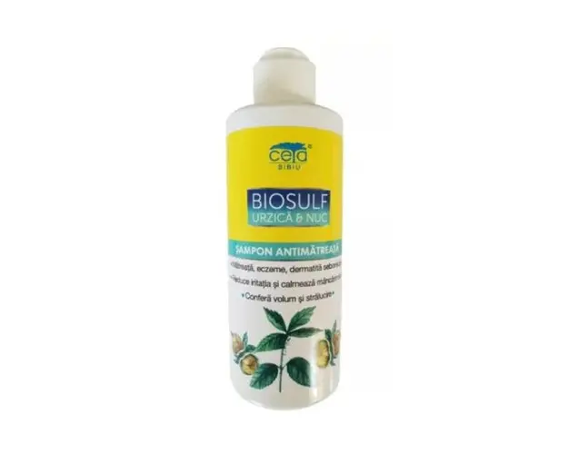 Sampon Biosulf, Urzica si Nuc Ceta, 200ml