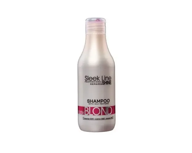 Sampon Blond Blush Sleek Line contine pigment neutralizant roz, 300ml
