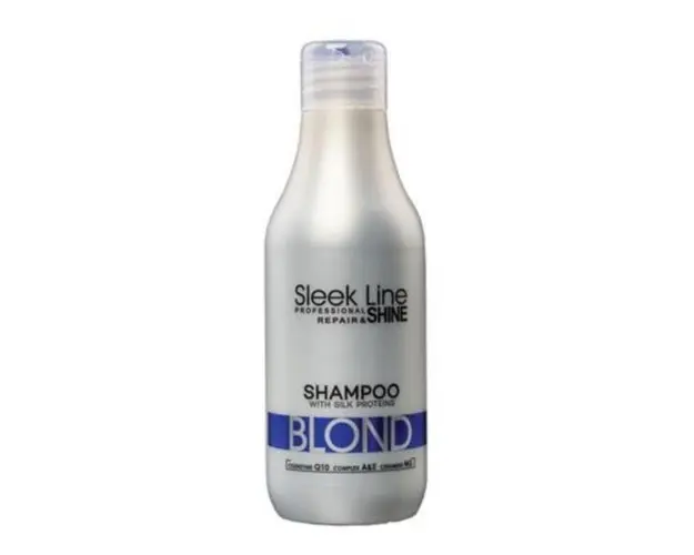 Sampon Blond Sleek Line contine pigment neutralizant albastru, 300ml