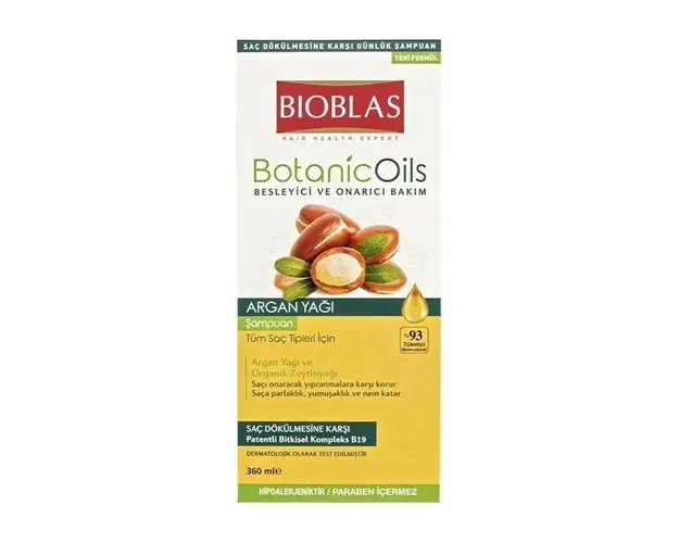 Sampon Botanics Oils Argan Toate Tipurile Bioblas, 360 ml