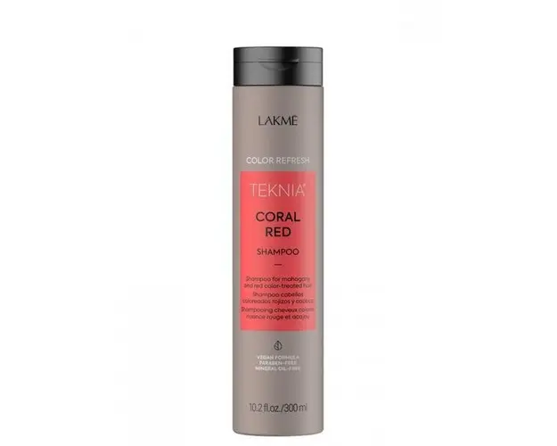 Sampon colorant pentru par rosu, Lakme Teknia, Refresh Coral Red Shampoo, 300ml