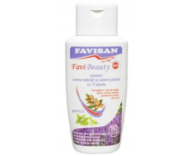 Sampon contra Matretii si Caderii Parului cu 11 Plante Favibeauty Favisan, 200ml