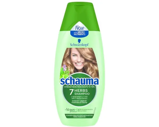 Sampon cu 7 Plante pentru Par Normal Spre Gras - Schwarzkopf Schauma 7 Herbs Shampoo for Normal to Greasy Hair, 250 ml