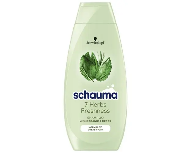 Sampon cu 7 Plante pentru Par Normal Spre Gras - Schwarzkopf Schauma 7 Herbs Shampoo for Normal to Greasy Hair, 400 ml