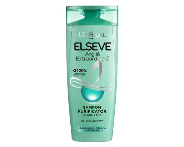 Sampon cu Argila pentru Par Gras L&#039;Oreal Paris - Elseve Extra Clay Shampoo, 400 ml