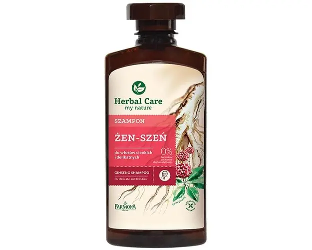 Sampon cu Extract de Ginseng pentru Par Fin si Subtire - Farmona Herbal Care Ginseng Shampoo for Delicate and Thin Hair, 330 ml