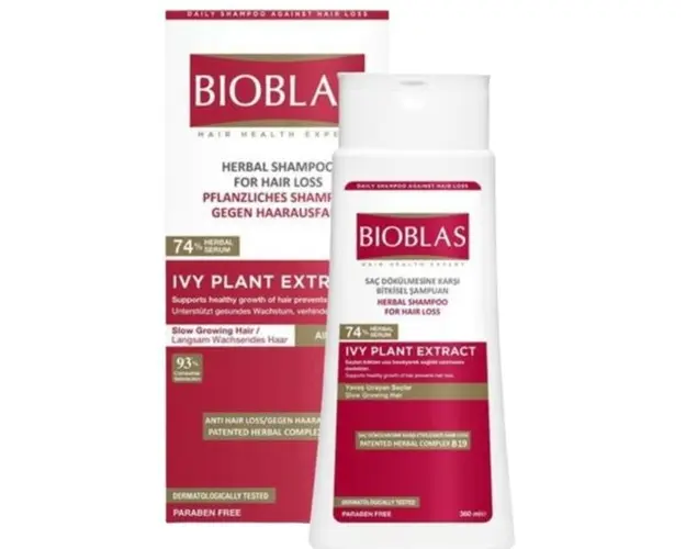 Sampon cu extract de plante de iedera impotriva caderii parului, Bioblas, 360 ml