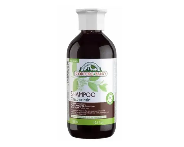 Sampon cu Henna pentru Par Castaniu Corpore Sano, 300ml