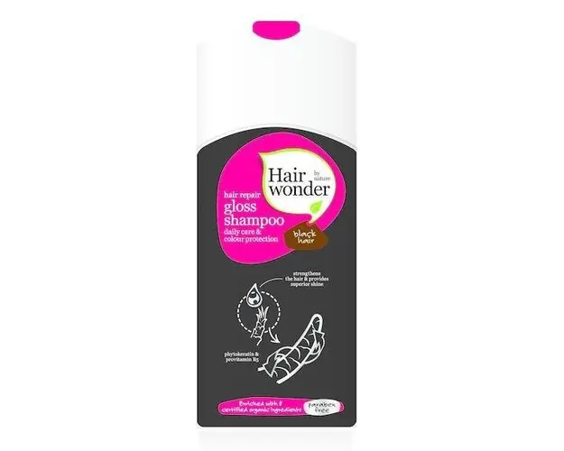 Sampon GLOSS par negru, Hairwonder, 200 ml